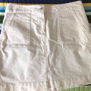 White Denim Skirt